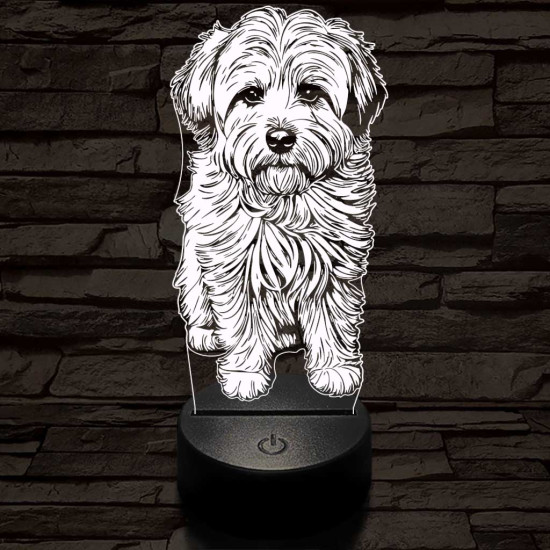 Havanese 7 színű 3D led lámpa