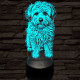 Havanese 7 színű 3D led lámpa