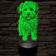 Havanese 7 színű 3D led lámpa