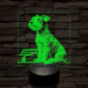 Schnauzer egész alakos portré 7 színű valósághű 3D led lámpa