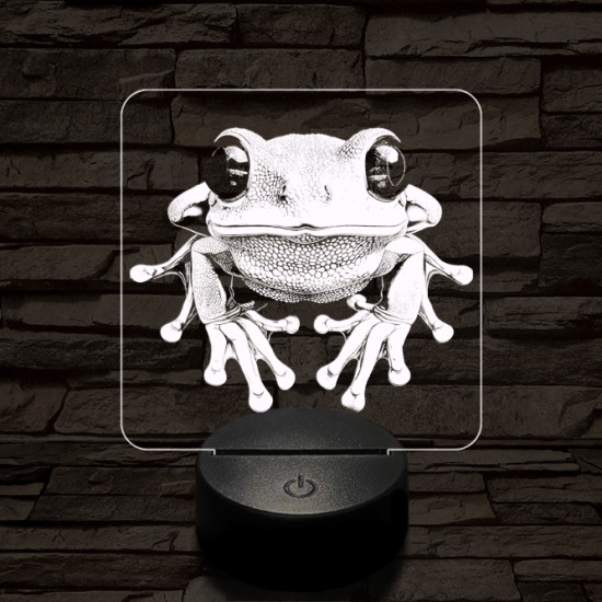 Levelibéka 7 színű valósághű 3D led lámpa