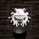 Levelibéka 7 színű valósághű 3D led lámpa