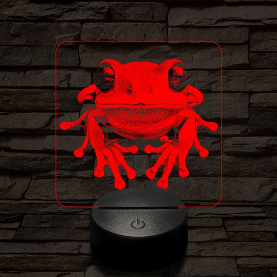 Levelibéka 7 színű valósághű 3D led lámpa