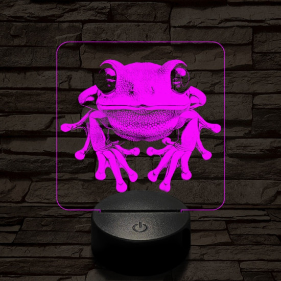 Levelibéka 7 színű valósághű 3D led lámpa