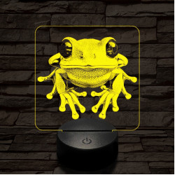 Levelibéka 7 színű valósághű 3D led lámpa