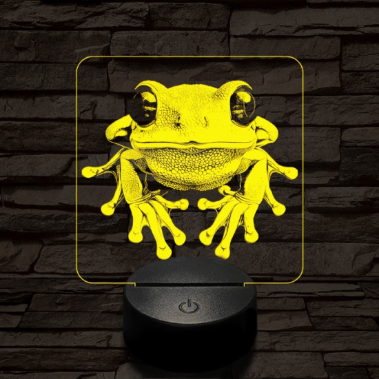 Levelibéka 7 színű valósághű 3D led lámpa