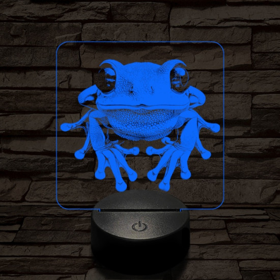 Levelibéka 7 színű valósághű 3D led lámpa