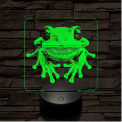 Levelibéka 7 színű valósághű 3D led lámpa