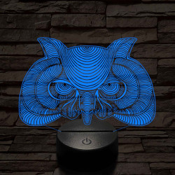 Bölcs Bagoly 7 színű 3D led lámpa