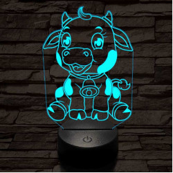 Boci kölyök 7 színű 3D led lámpa