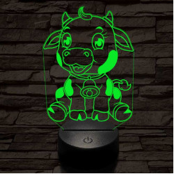 Boci kölyök 7 színű 3D led lámpa