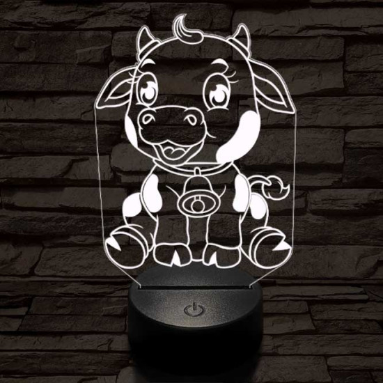 Boci kölyök 7 színű 3D led lámpa