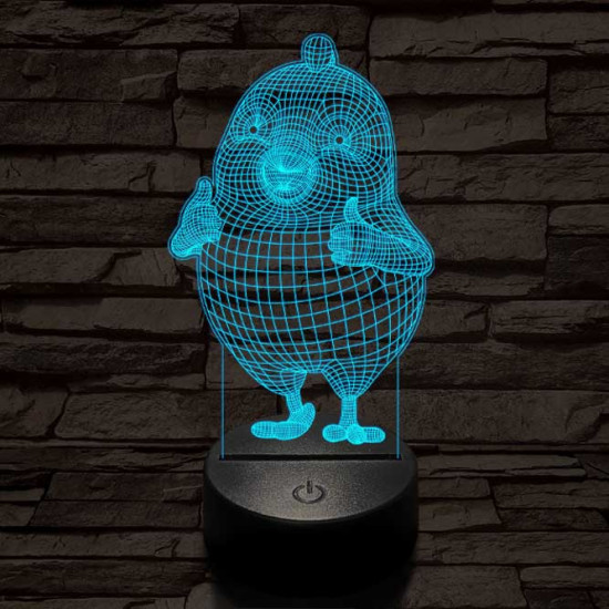 Oké csibe 7 színű 3D led lámpa