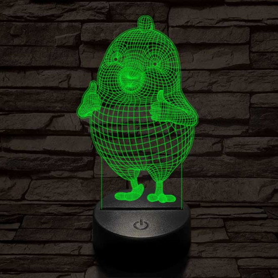 Oké csibe 7 színű 3D led lámpa