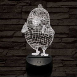 Oké csibe 7 színű 3D led lámpa