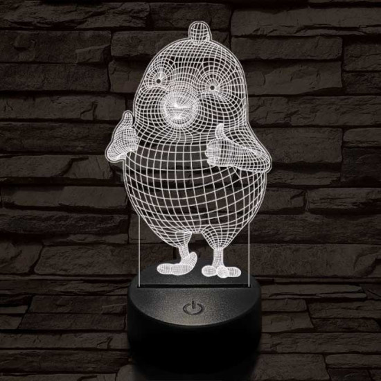 Oké csibe 7 színű 3D led lámpa