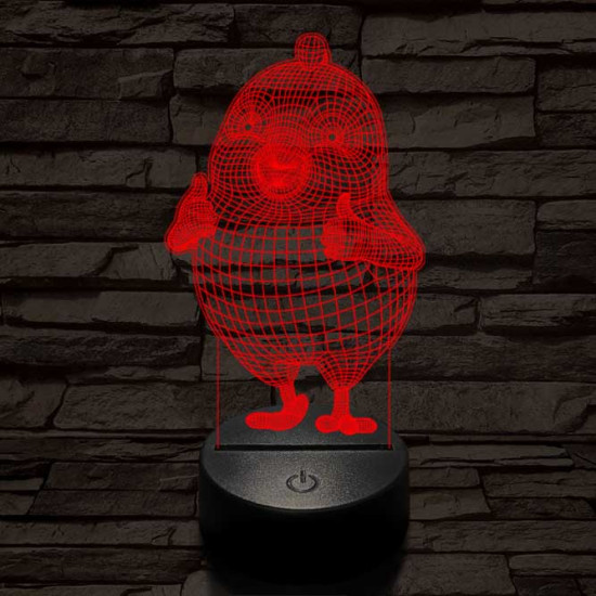 Oké csibe 7 színű 3D led lámpa