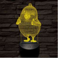 Oké csibe 7 színű 3D led lámpa