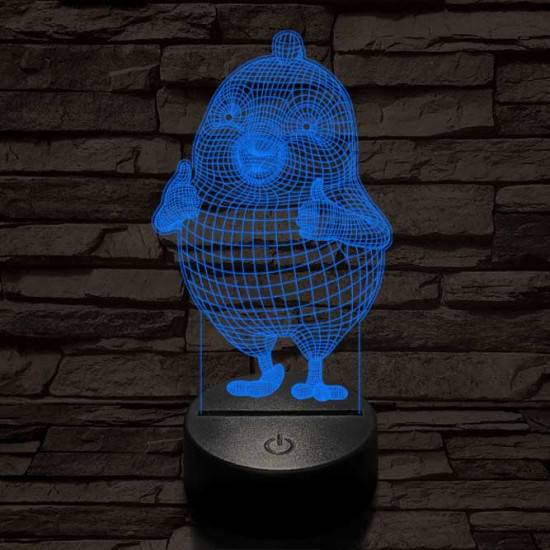 Oké csibe 7 színű 3D led lámpa