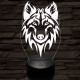 Alfa Farkas 2 7 színű 3D led lámpa