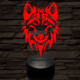 Alfa Farkas 2 7 színű 3D led lámpa