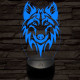 Alfa Farkas 2 7 színű 3D led lámpa