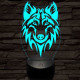 Alfa Farkas 2 7 színű 3D led lámpa