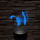 Fürj és galamb 7 színű 3D led lámpa