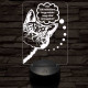 Simogatós cica 3D led lámpa