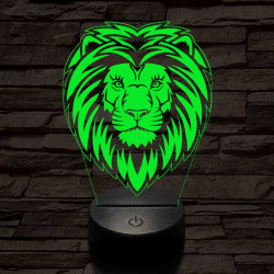 Szelíd oroszlán 3D led lámpa