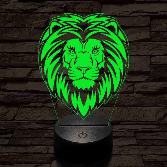 Szelíd oroszlán 3D led lámpa