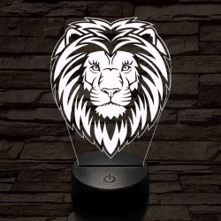 Szelíd oroszlán 3D led lámpa