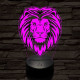 Szelíd oroszlán 3D led lámpa