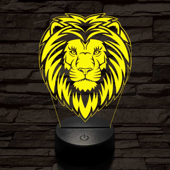 Szelíd oroszlán 3D led lámpa