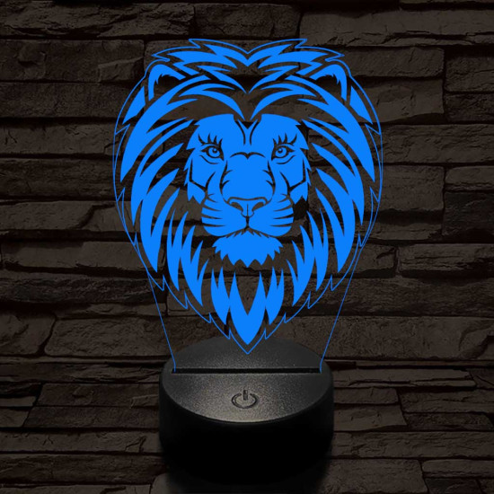 Szelíd oroszlán 3D led lámpa