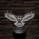 Leszálló sas szemből 7 színű 3D led lámpa