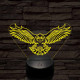 Leszálló sas szemből 7 színű 3D led lámpa