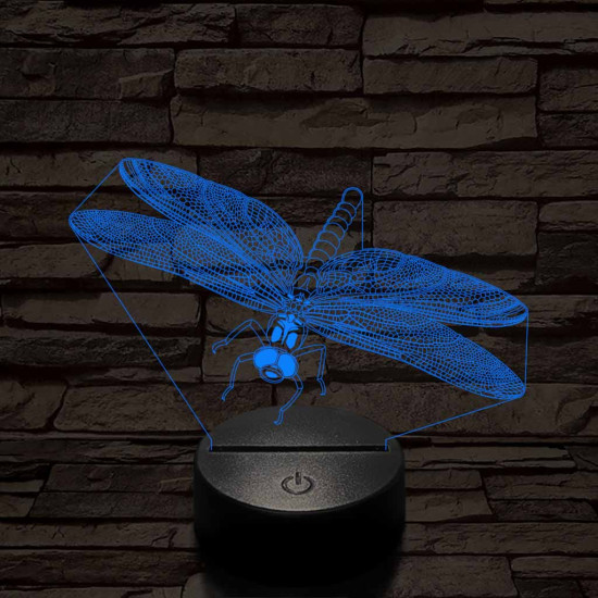 Szitakötő 3D led lámpa