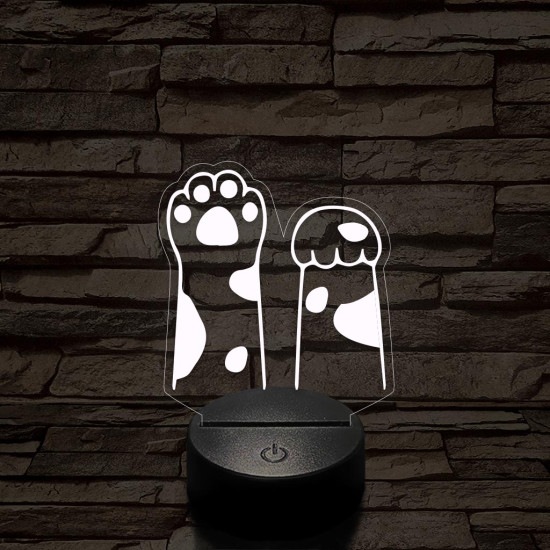 Nyújtózó mancsok  7 színű 3D led lámpa