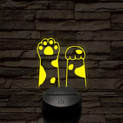 Nyújtózó mancsok  7 színű 3D led lámpa