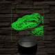 Kobra oldalról első 7 színű valósághű 3D led lámpa