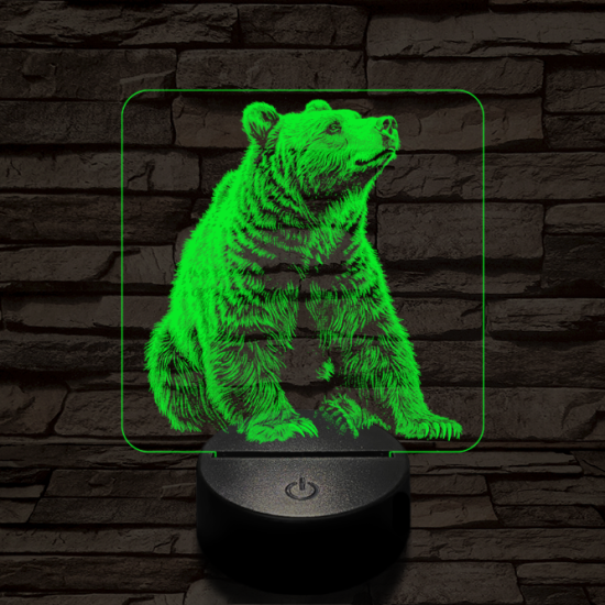 Kíváncsi medve 7 színű valósághű 3D led lámpa