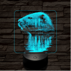 Hódolat 7 színű valósághű 3D led lámpa