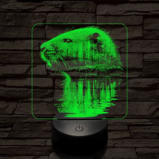 Hódolat 7 színű valósághű 3D led lámpa