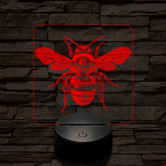 Méhecske a porondon 7 színű valósághű 3D led lámpa