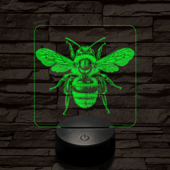 Méhecske a porondon 7 színű valósághű 3D led lámpa