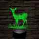 Szelíd őzike 7 színű valósághű 3D led lámpa