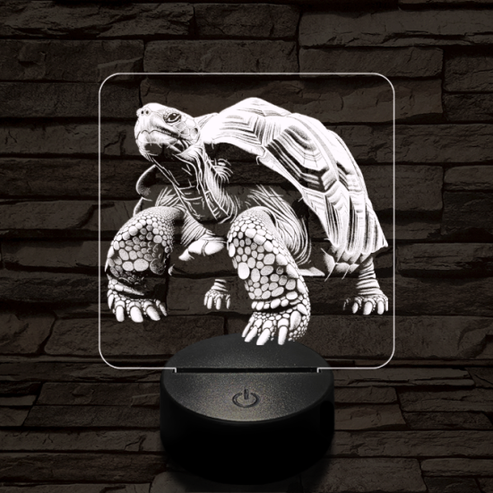 Óriásteknős 7 színű valósághű 3D led lámpa