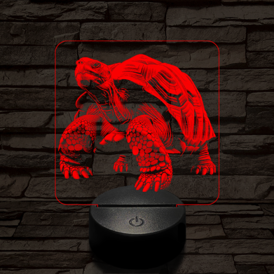 Óriásteknős 7 színű valósághű 3D led lámpa