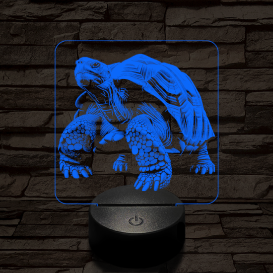 Óriásteknős 7 színű valósághű 3D led lámpa